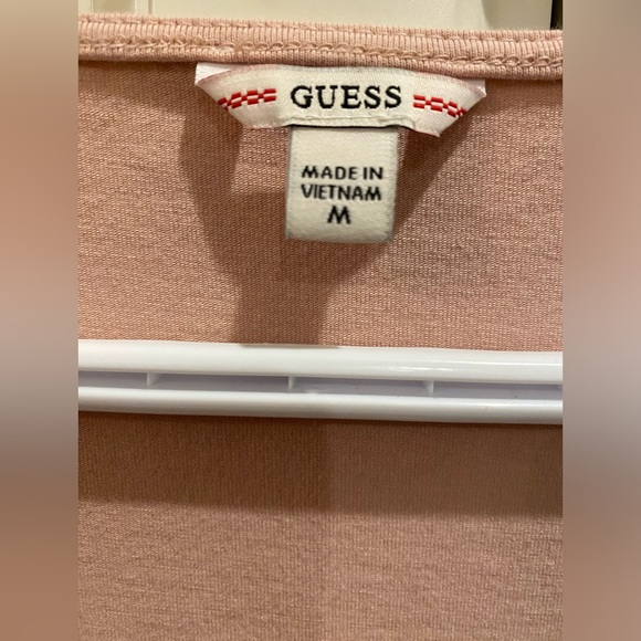 WORN ONCE GUESS PALE PINK SIZE MEDIUM SHORT SLEEVE BODYSUIT - Picture 2 of 15